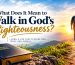 What does it mean to work in God's Righteousness